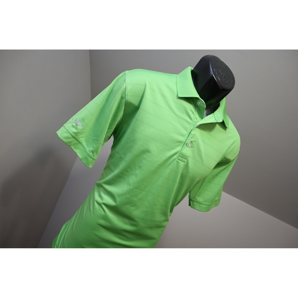 Callaway Golf Polo Shirt Mens Medium Green Opti-Dri Short Sleeve Excellent